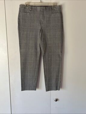 Banana Republic Black & White Glen Plaid Ankle Pants